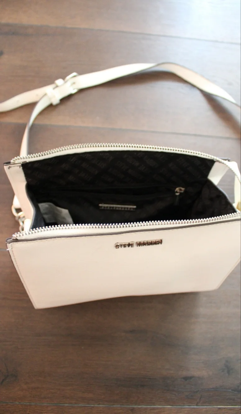 Steve Madden Cream Crossbody Bag